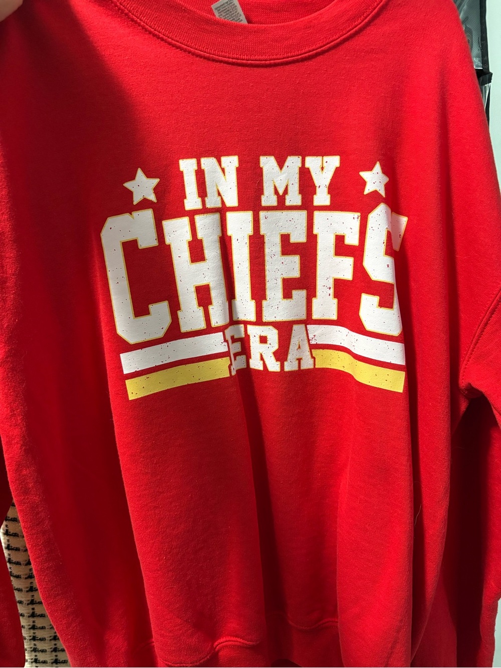 Red "In My Chiefs Era" Graphic Sweatshirt